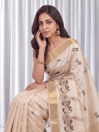 Elegant Embroidery Aasami Silk Saree