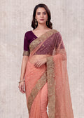 Beautiful NC Moss Butti Embroidered Saree