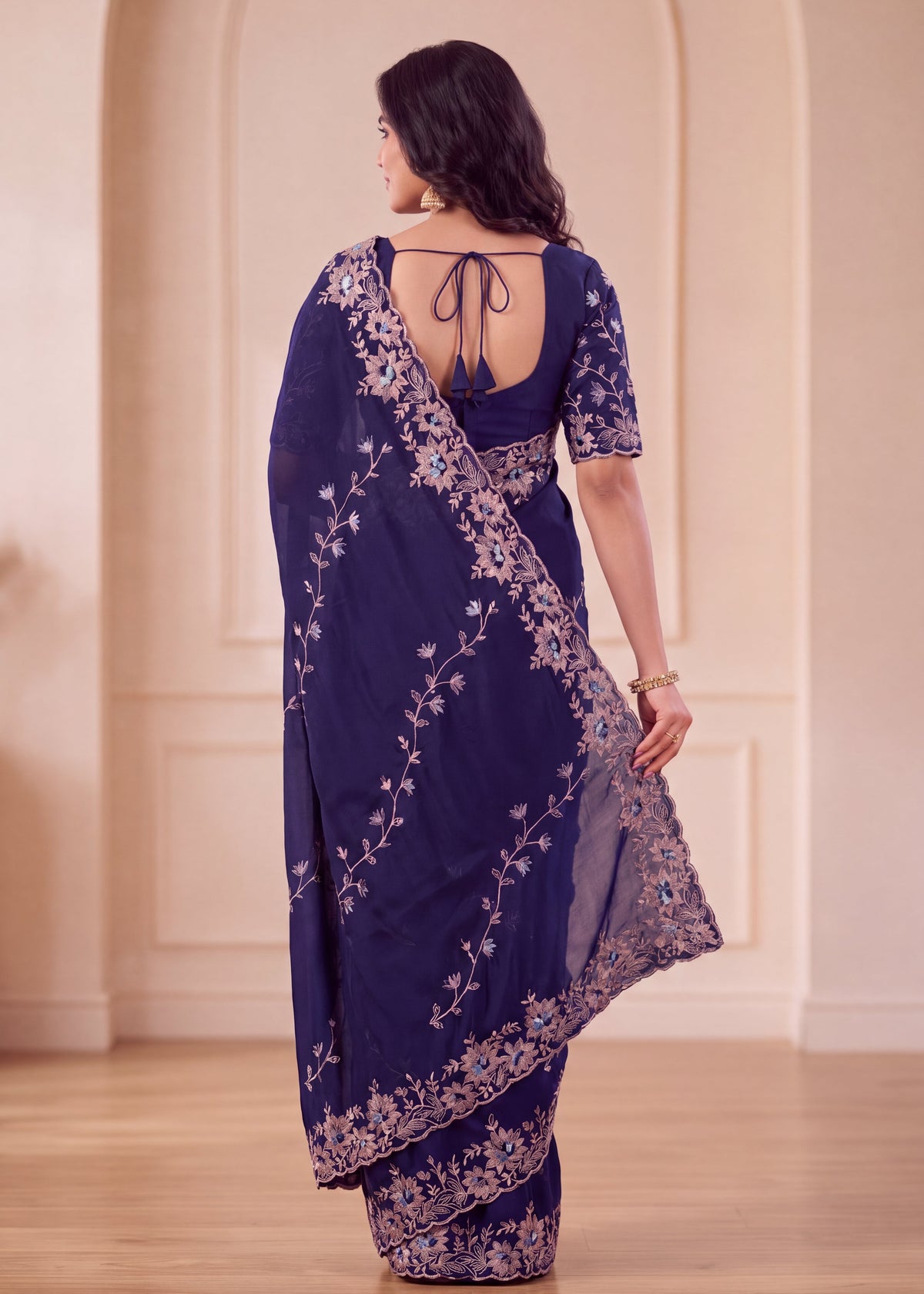 Elegant NC Vichitra Designer Wedding Wear Saree