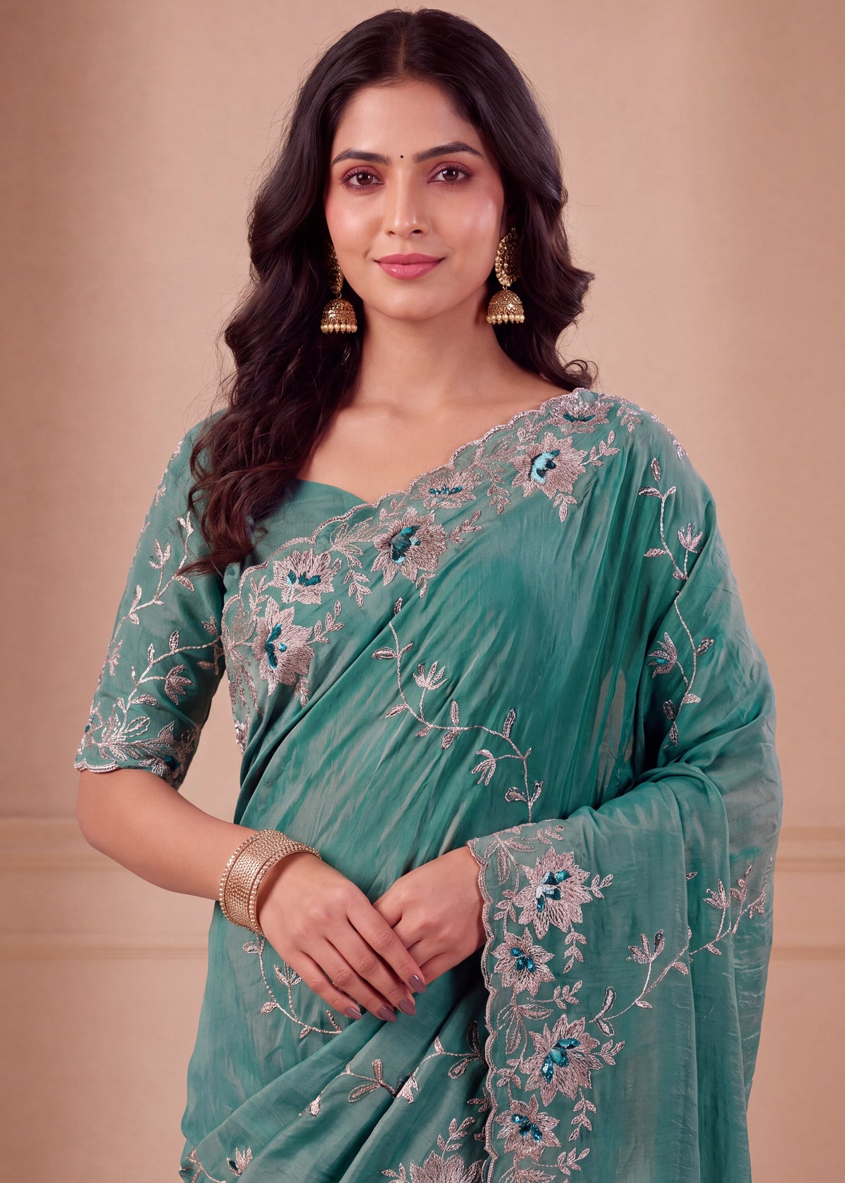 Elegant NC Vichitra Designer Festive Wear Saree