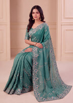 Elegant NC Vichitra Designer Festive Wear Saree