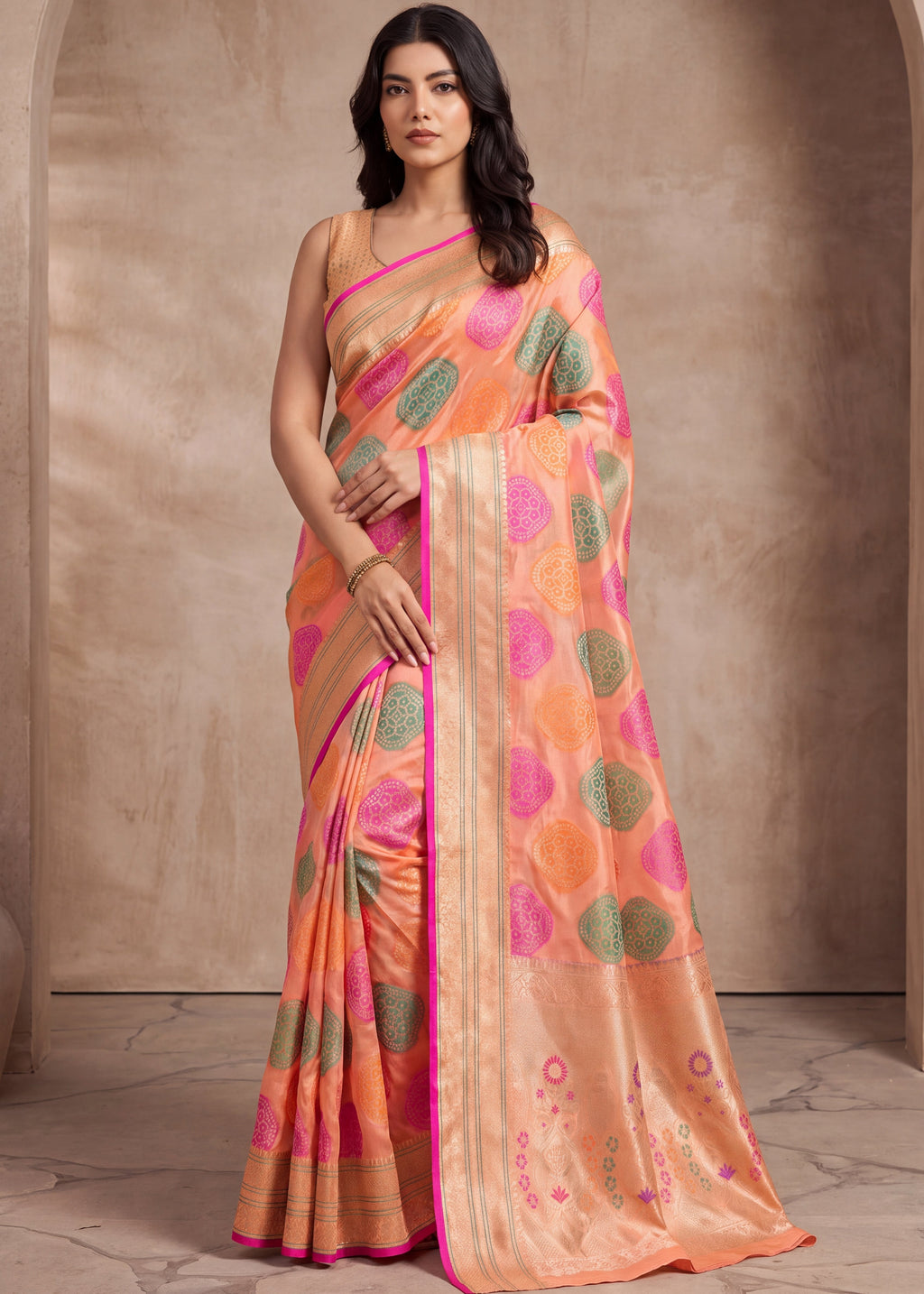 Attractive Heritage Woven Organza Banarasi Saree