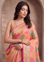 Attractive Heritage Woven Organza Banarasi Saree