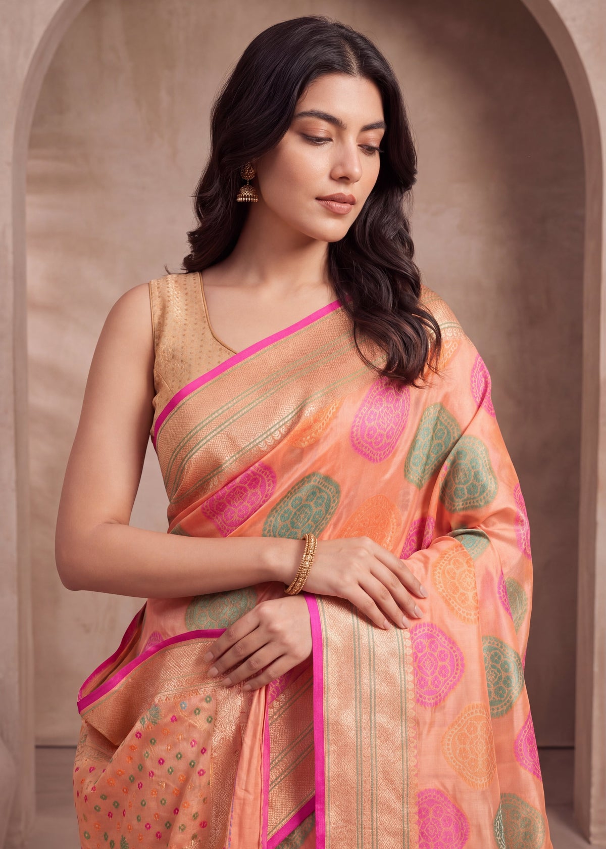 Attractive Heritage Woven Organza Banarasi Saree