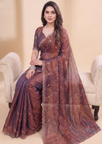 Fendy Chiffon Zari Work Designer Saree
