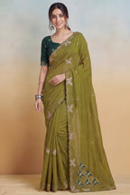 Luxurious NC Vichitra Zari Work Saree