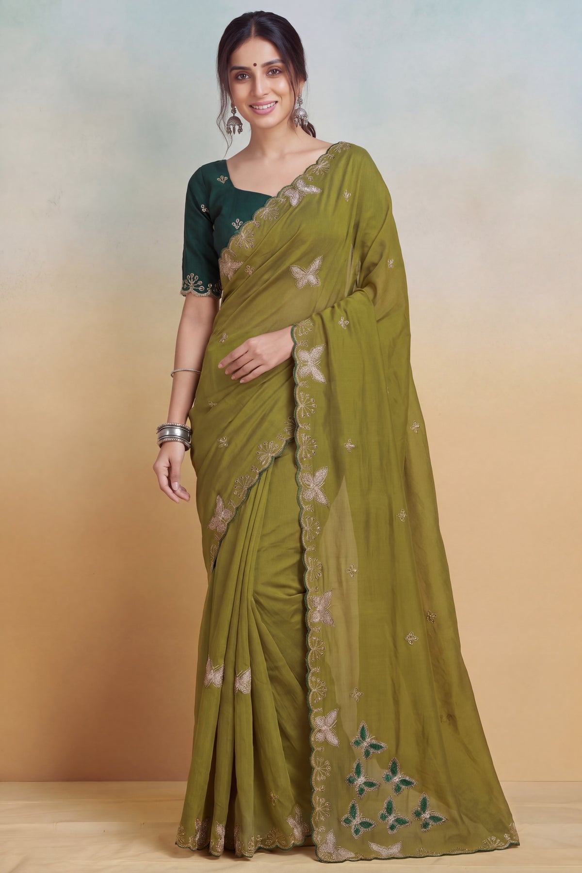 Luxurious NC Vichitra Zari Work Saree
