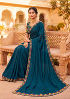 Floral Embroidered Saree with Designer Blouse