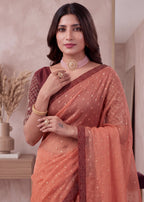 Heavy Sequin Embellished NC Moss Butti Saree