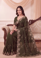 Elegant NC Vichitra Designer Festive Wear Saree