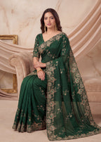 Elegant NC Vichitra Designer Festive Wear Saree