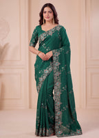 Elegant NC Vichitra Designer Wedding Wear Saree