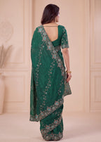 Elegant NC Vichitra Designer Wedding Wear Saree