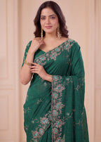 Elegant NC Vichitra Designer Wedding Wear Saree