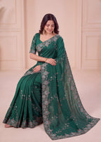 Elegant NC Vichitra Designer Wedding Wear Saree