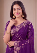 Elegant NC Vichitra Designer Wedding Wear Saree