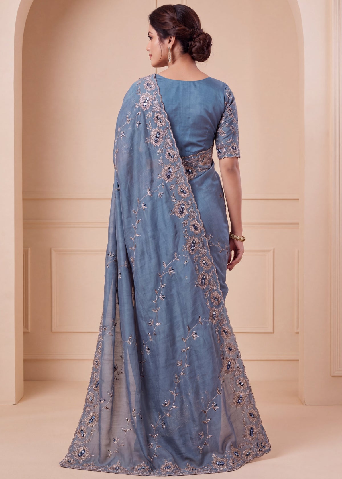 Elegant NC Vichitra Designer Festive Wear Saree