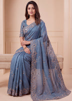 Elegant NC Vichitra Designer Festive Wear Saree