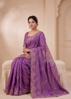 Elegant NC Vichitra Designer Festive Wear Saree