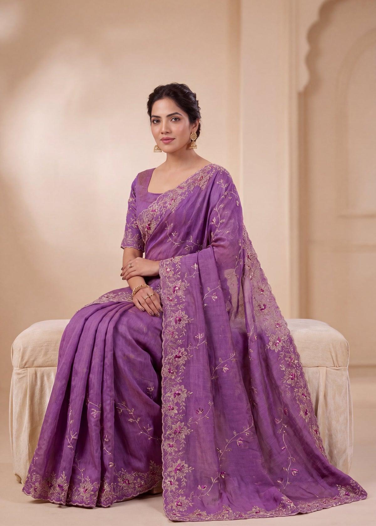 Elegant NC Vichitra Designer Festive Wear Saree