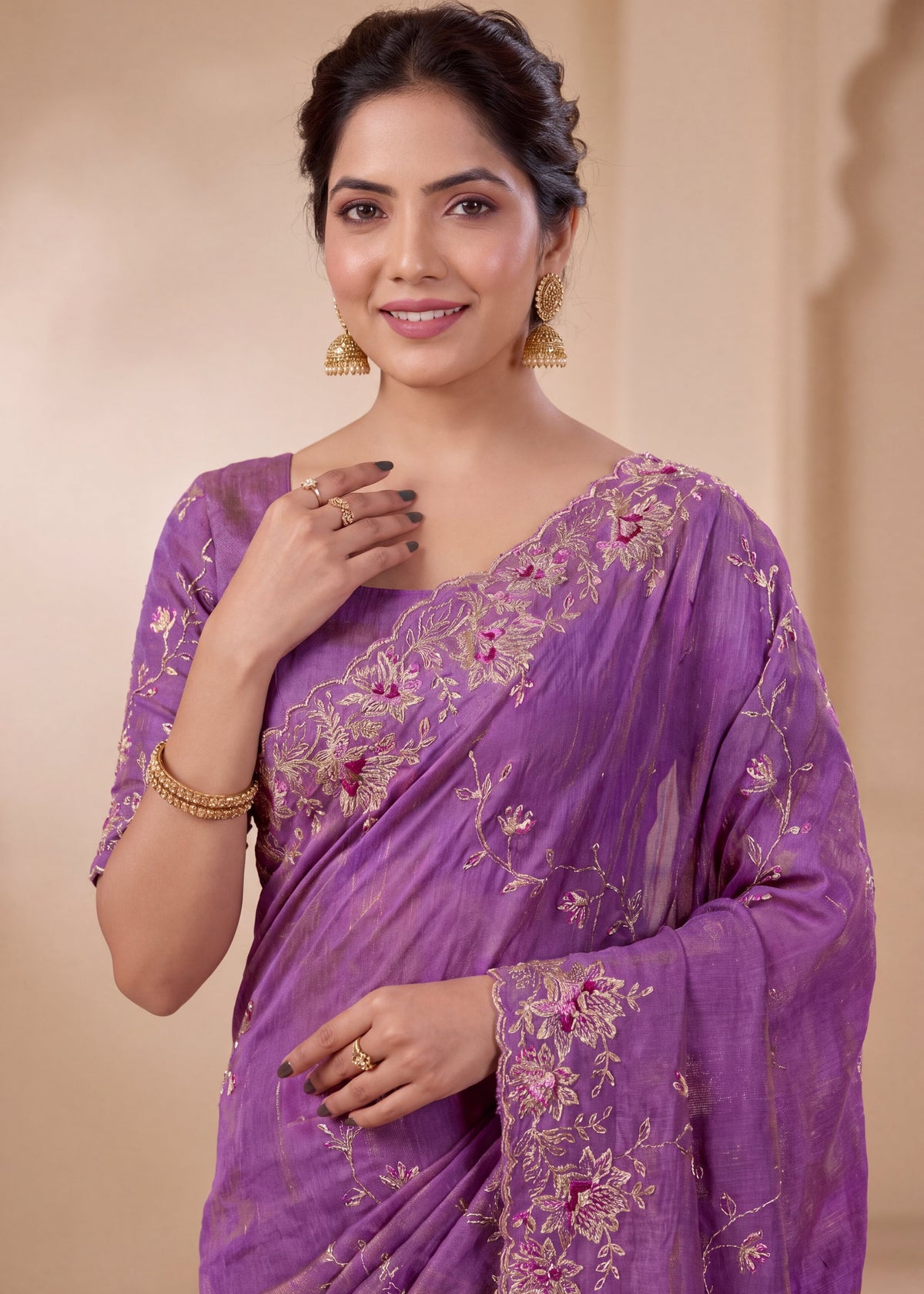 Elegant NC Vichitra Designer Festive Wear Saree