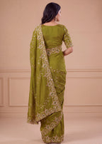 Elegant NC Vichitra Designer Wedding Wear Saree