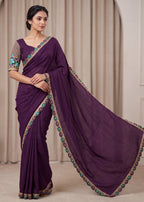 Premium Tesla Embroidered Designer Saree