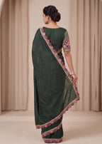 Premium Tesla Embroidered Designer Saree