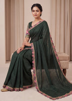 Premium Tesla Embroidered Designer Saree