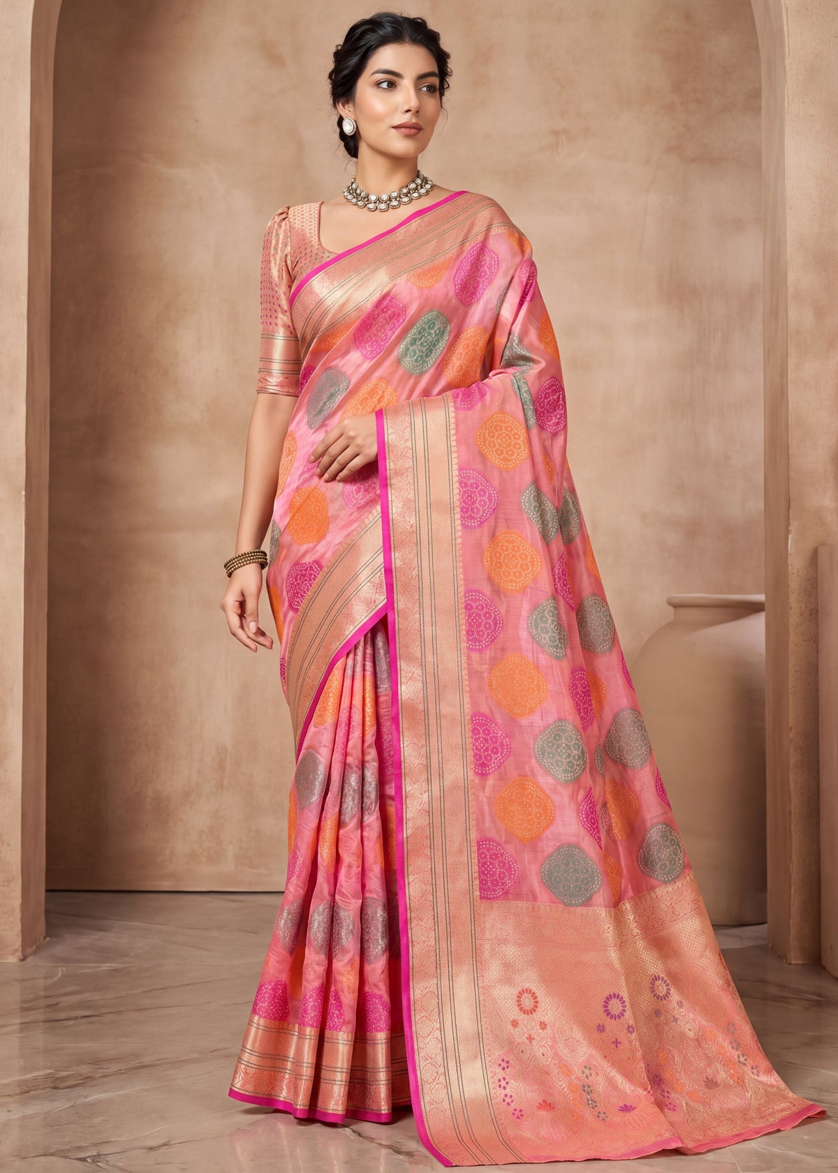 Attractive Heritage Woven Organza Banarasi Saree
