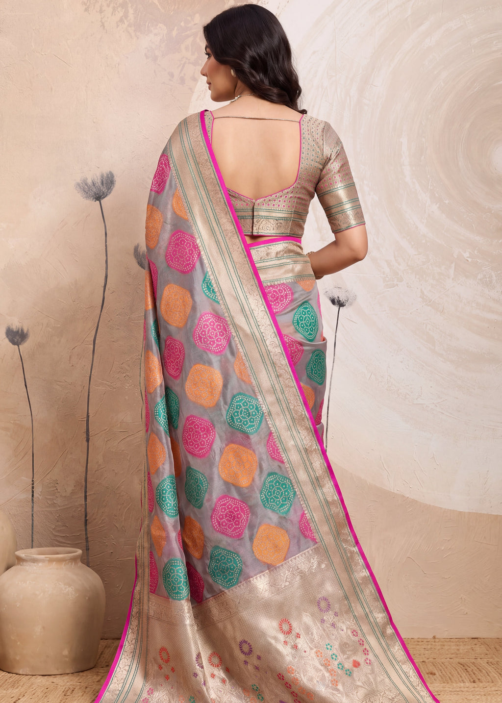 Attractive Heritage Woven Organza Banarasi Saree