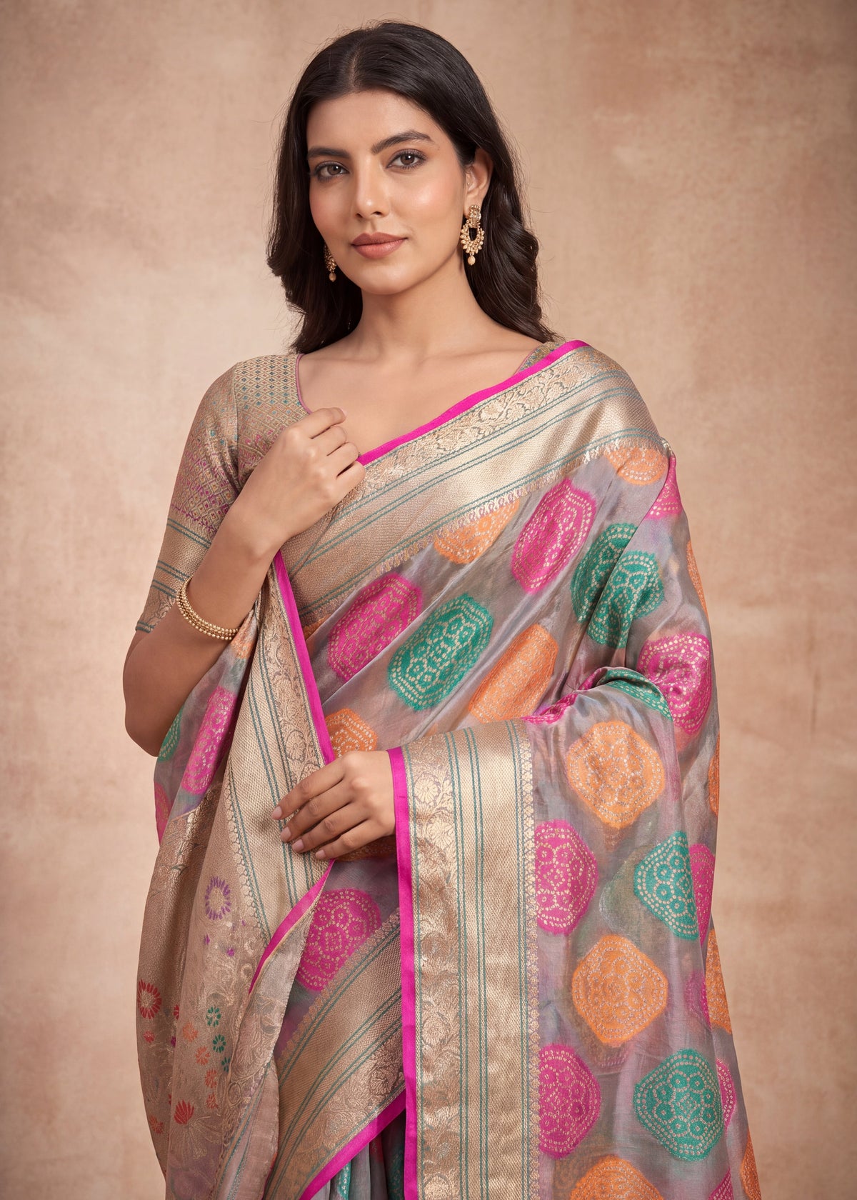 Attractive Heritage Woven Organza Banarasi Saree