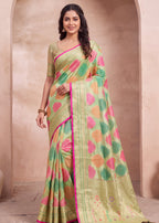 Attractive Heritage Woven Organza Banarasi Saree