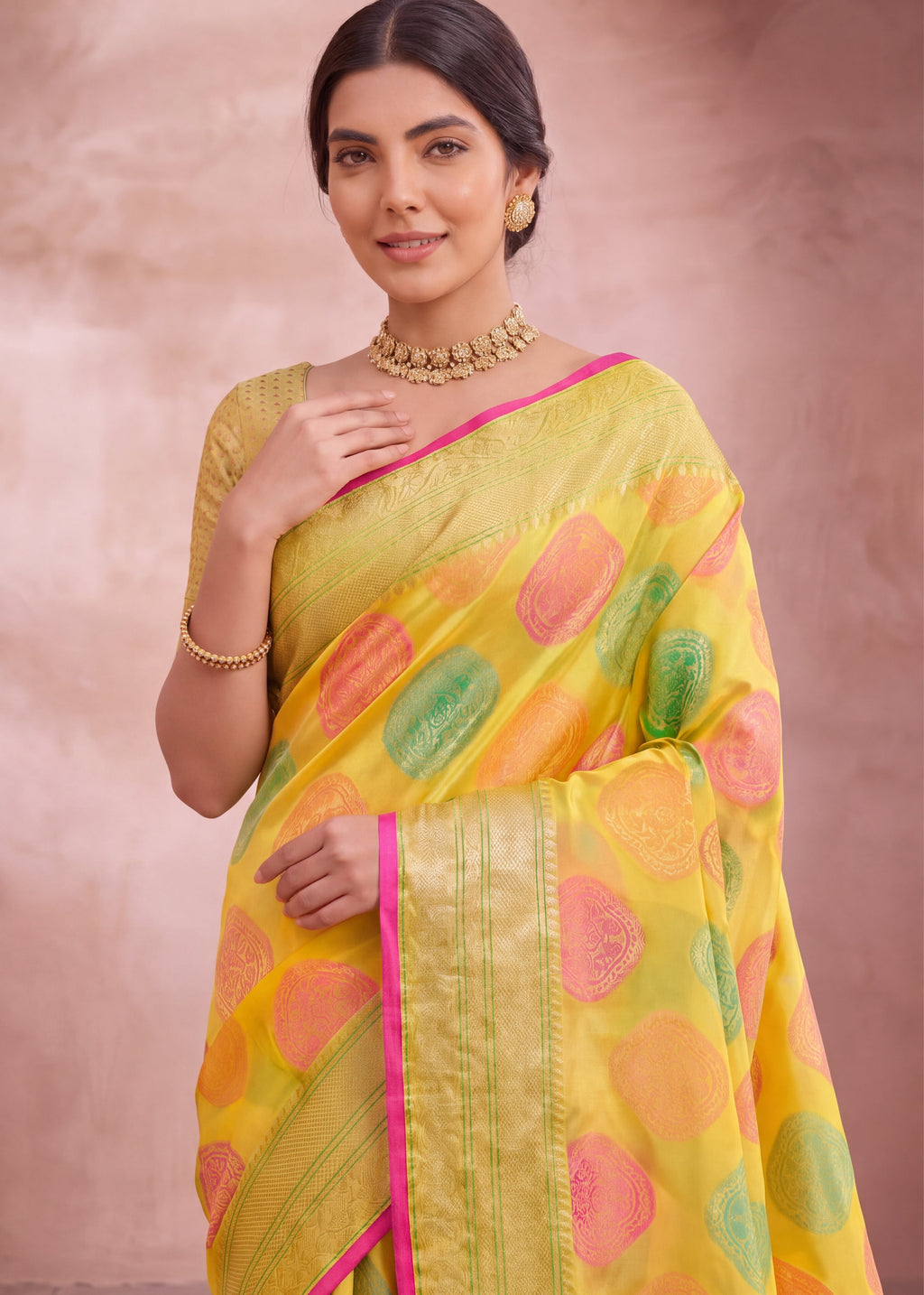 Attractive Heritage Woven Organza Banarasi Saree