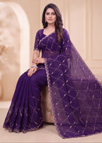 Fendy Chiffon Zari Work Designer Saree