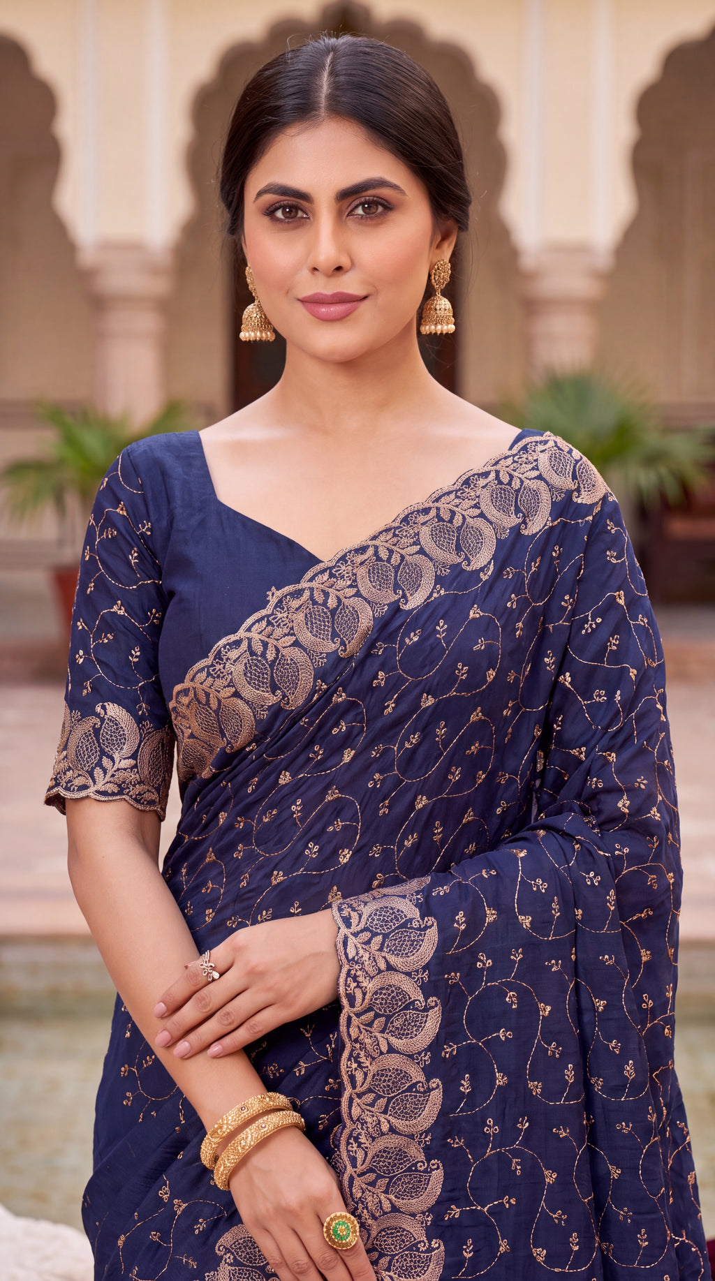 Royal NC Vichitra Heavy Zari C-Pallu Saree