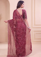 Fendy Chiffon Zari Work Designer Saree