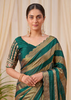 New Designer NC Satin Jarkan Scallop Saree
