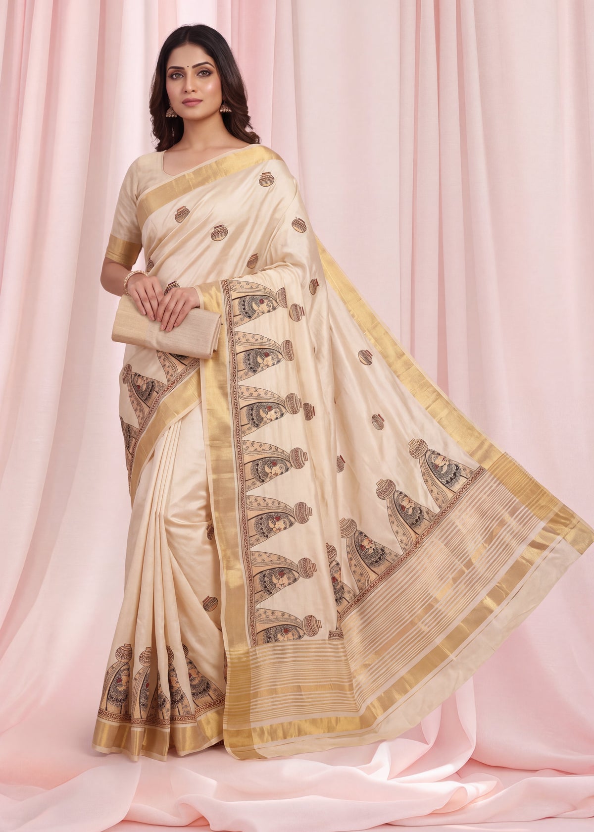 Traditional Look Aasami Silk Heavy Embroidery Saree