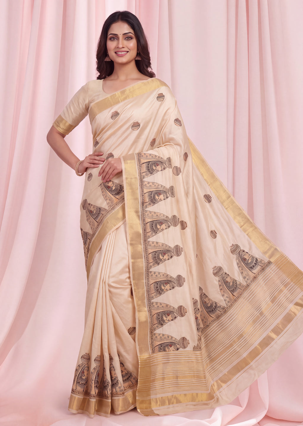 Traditional Look Aasami Silk Heavy Embroidery Saree