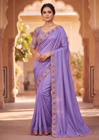 Floral Embroidered Saree with Designer Blouse