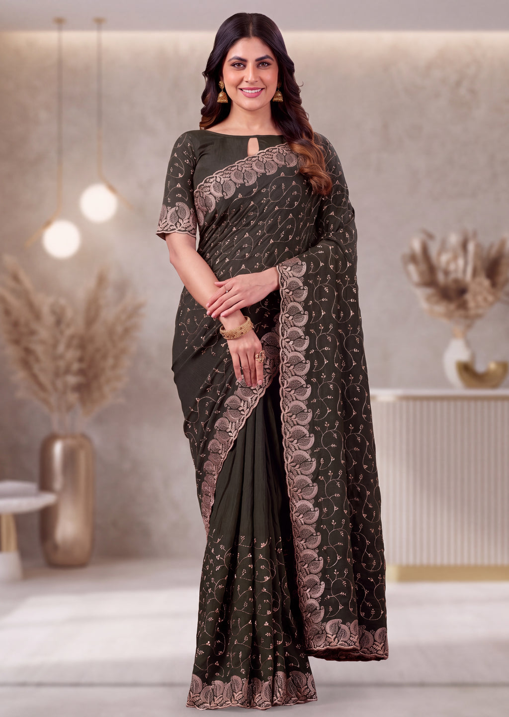 Royal NC Vichitra Heavy Zari C-Pallu Saree