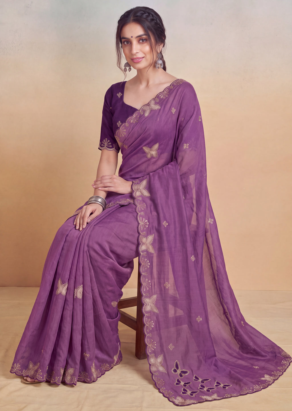 Luxurious NC Vichitra Zari Work Saree