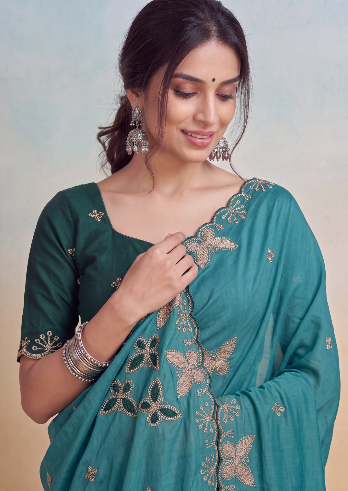 Luxurious NC Vichitra Zari Work Saree