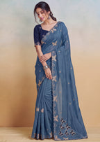 Luxurious NC Vichitra Zari Work Saree