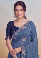 Luxurious NC Vichitra Zari Work Saree
