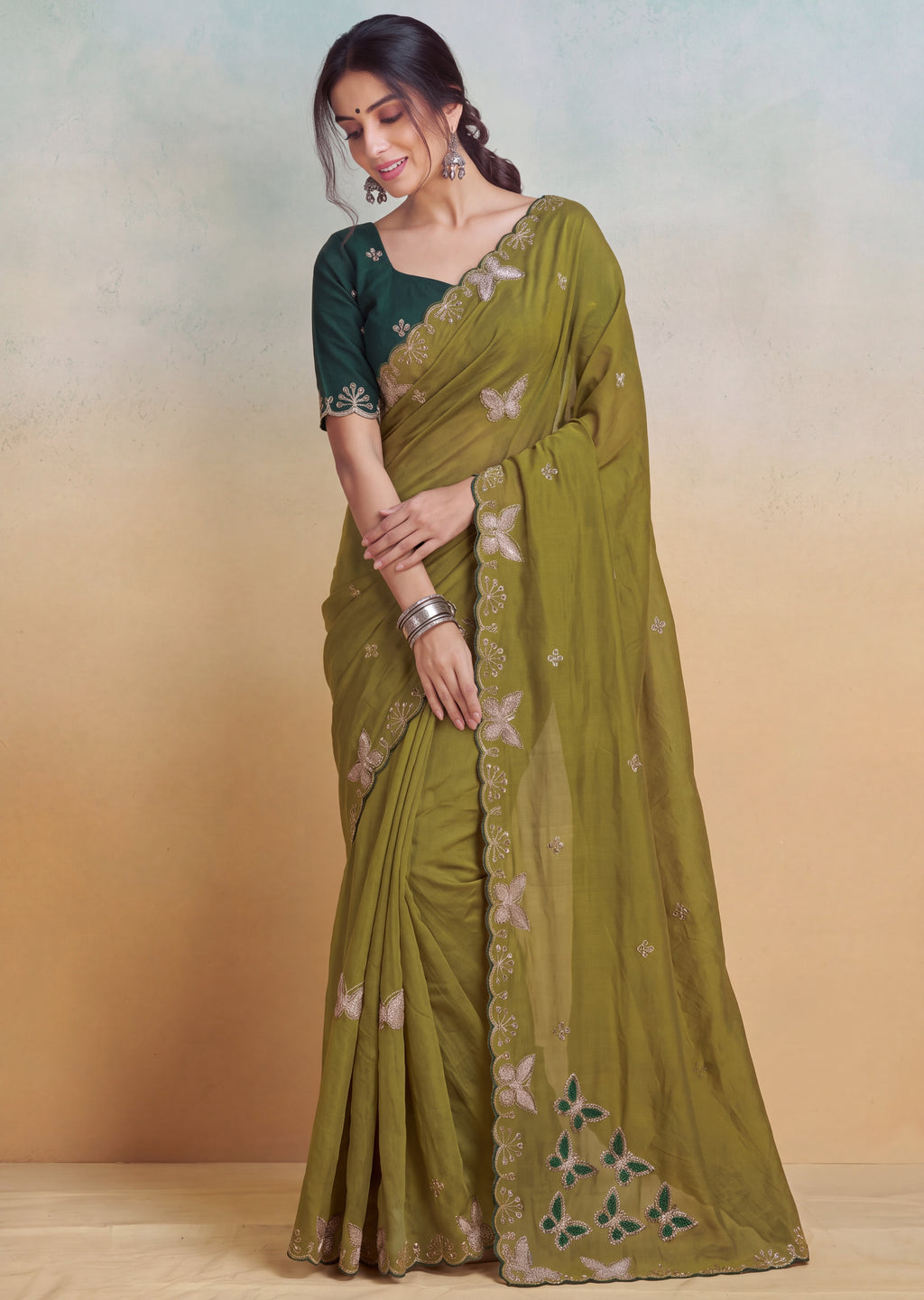 Luxurious NC Vichitra Zari Work Saree