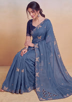 Luxurious NC Vichitra Zari Work Saree