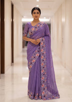 Premium Elegant Crunchy Tissue Saree