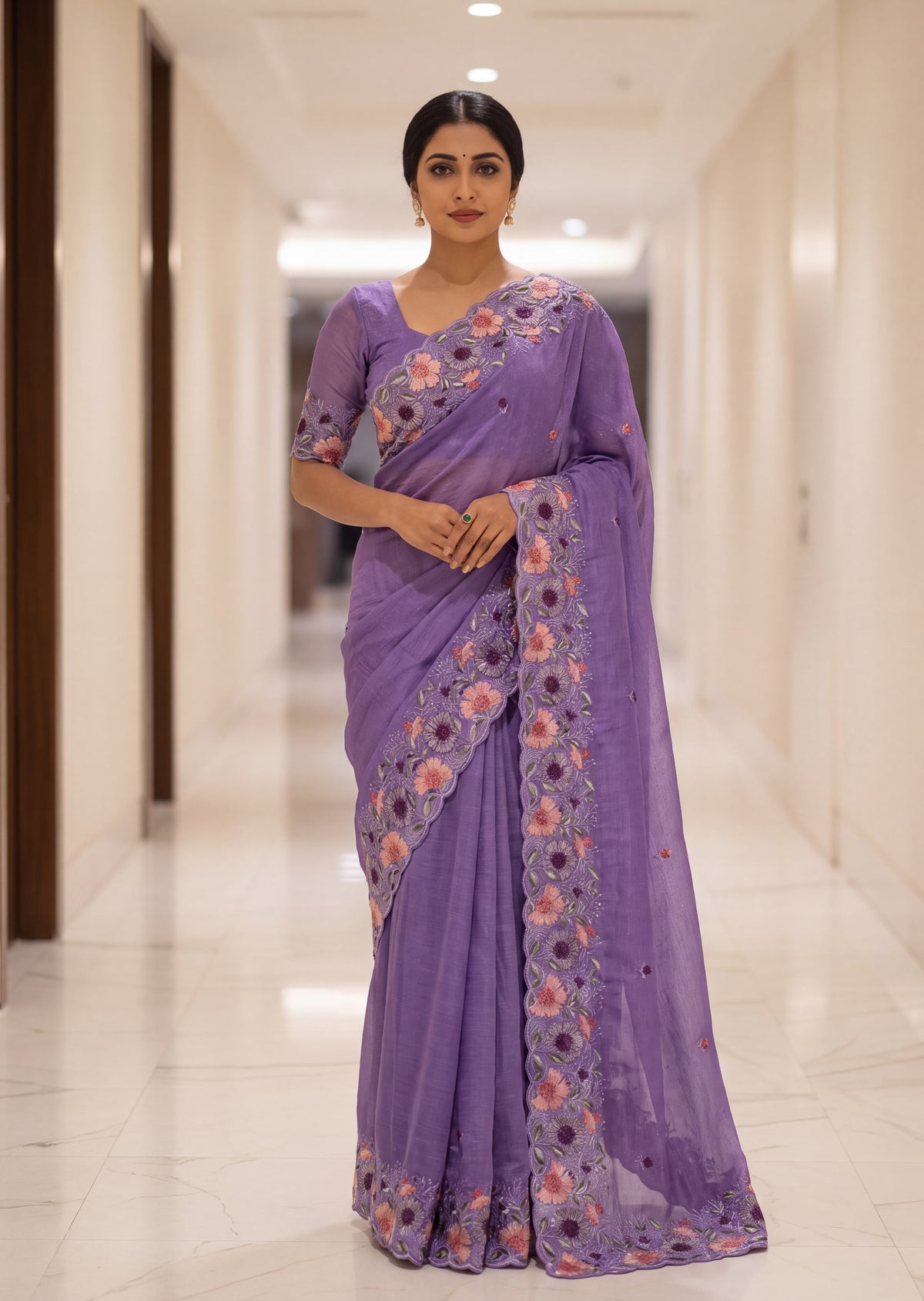 Premium Elegant Crunchy Tissue Saree